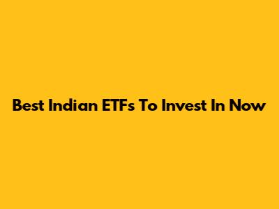 Best Indian ETFs To Invest In Now